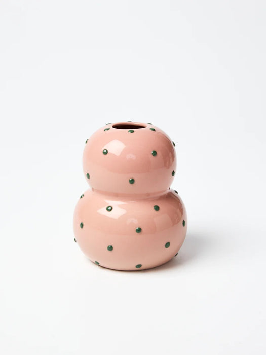 Fonda Vase Pink and Green Dots