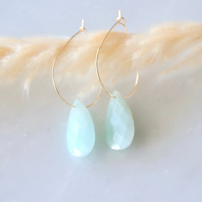 Amazonite Teardrop Earrings