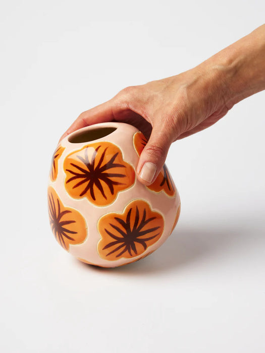Pollen Burnt Hibiscus Bud Vase
