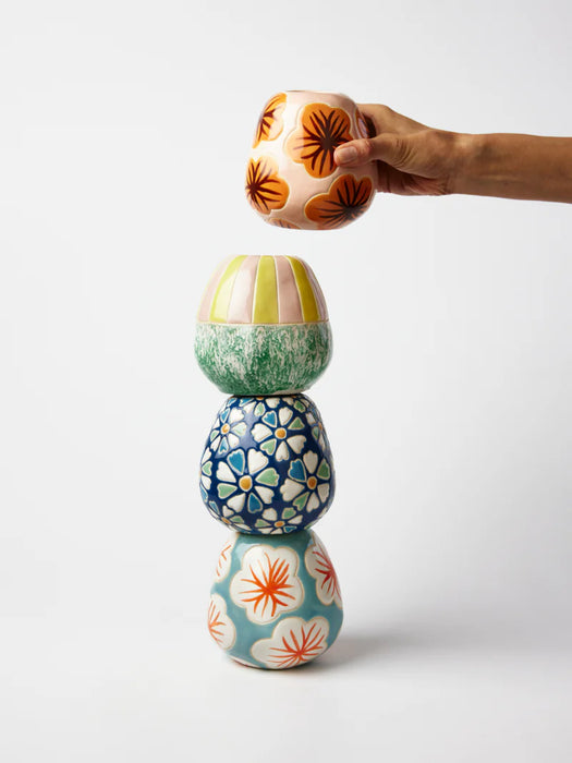 Pollen Burnt Hibiscus Bud Vase