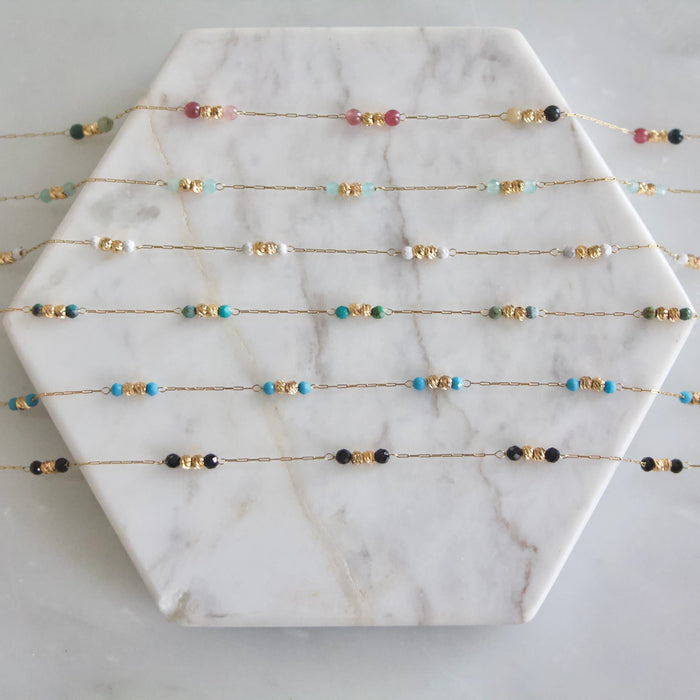 Gemstone Gold Plated Necklace