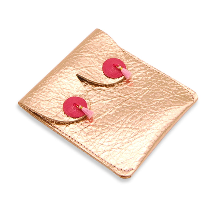 Leather Boob Purse with Tassles