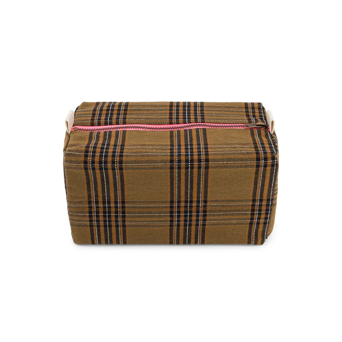 Rose in April Stripe Beauty Bag Tartan