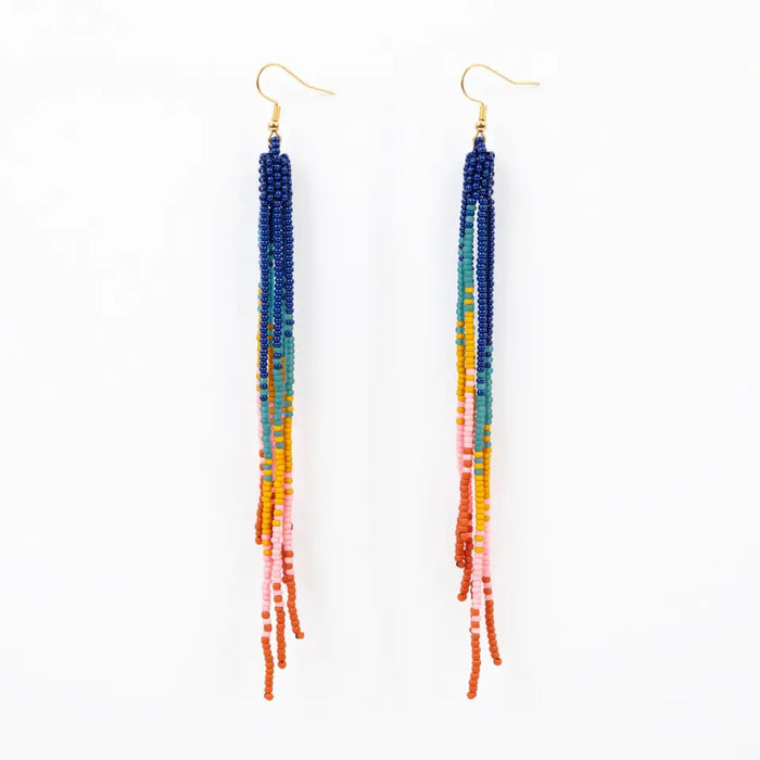 Beaded Fringe Duster Earrings