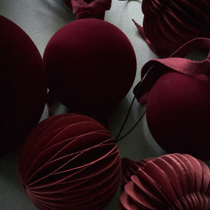 Velvety Bauble Deep Red