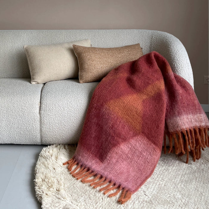 Soft Recycled Zapotec Throw Spicy Red