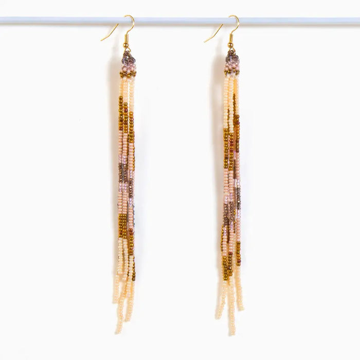 Beaded Fringe Duster Earrings