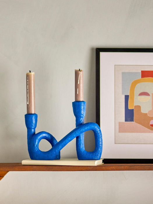 Mashel Blue Candle Holder
