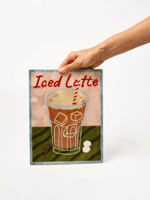 Barista Iced Latte Shell Wall Tile