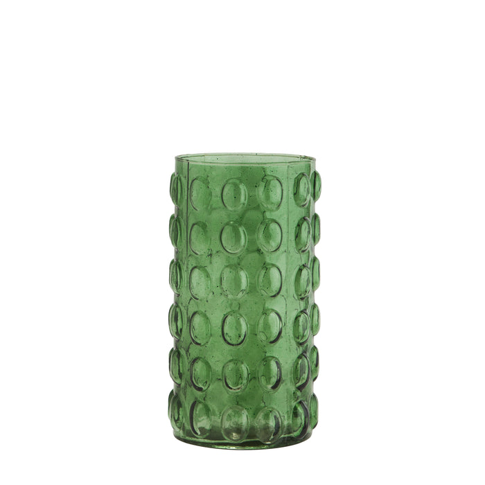 Glass Bubble Large Vase Green