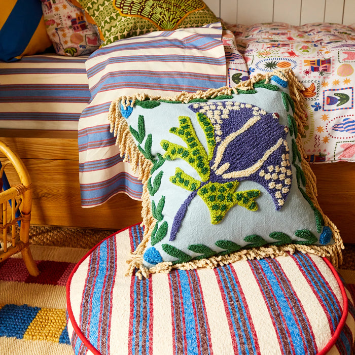 Leone Double Sided Embroidered Cushion