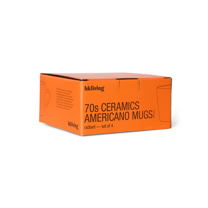 HKliving 70s Ceramics of 4 Cappuccino Mugs