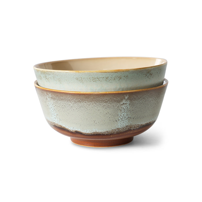 HKliving 70s Ceramics - Ceramic Ramen Bowls x 2