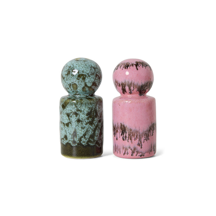 HKliving 70s Ceramics - Ceramic Salt and Pepper Set