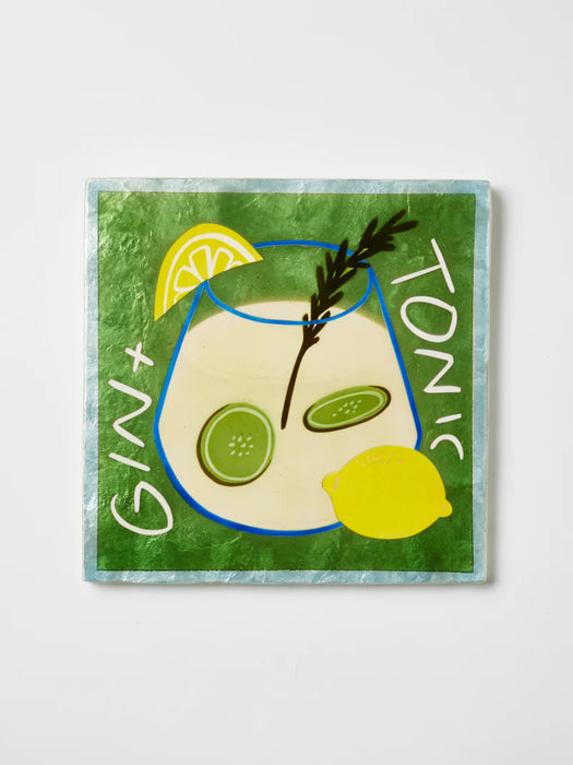 Happy Hour Gin and Tonic Shell Wall Tile