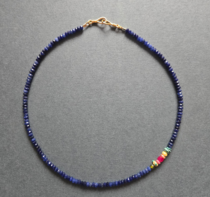Meredith Waterstraat Lapis Beaded Necklace