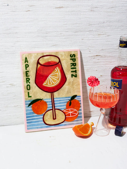 Happy Hour Aperol Spritz Shell Wall Tile